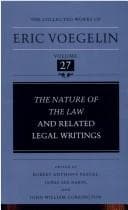 Tapa de The nature of the law and related legal writings