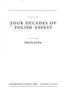 Tapa de Four decades of Polish essays