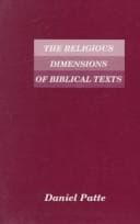 Tapa de The Religious dimensions of biblical texts
