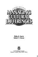 Tapa de Managing cultural differences