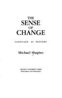 Tapa de The sense of change