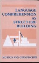 Tapa de Language comprehension as structure building