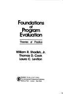 Tapa de Foundations of program evaluation