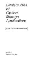 Tapa de Case studies of optical storage applications