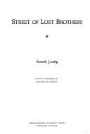 Tapa de Street of lost brothers