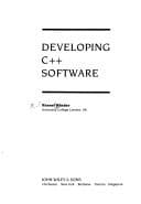 Tapa de Developing C++ software