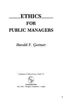 Tapa de Ethics for public managers
