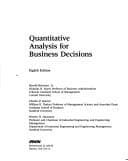 Tapa de Quantitative analysis for business decisions