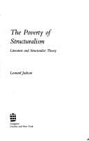 Tapa de The poverty of structuralism