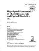 Tapa de High-speed phenomena in photonic materials and optical bistability