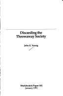 Tapa de Discarding the throwaway society