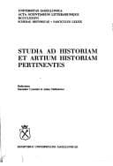 Tapa de Studia z historii i historii sztuki