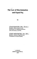 Tapa de The law of discrimination and equal pay