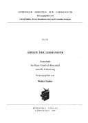 Tapa de Aspekte der Germanistik