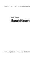 Tapa de Sarah Kirsch