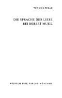 Tapa de Die Sprache der Liebe bei Robert Musil