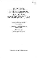 Tapa de Japanese international trade and investment law