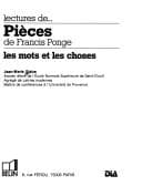 Tapa de Lectures de-- Pièces de Francis Ponge