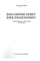 Tapa de Das Grosse Gebet der Eidgenossen