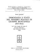 Tapa de Democrazia e stato nel pensiero politico di Giuseppe Montanelli, 1813-1862