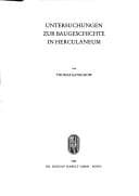 Tapa de Untersuchungen zur Baugeschichte in Herculaneum