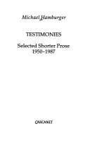 Tapa de Testimonies