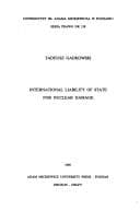 Tapa de International liability of state for nuclear damage
