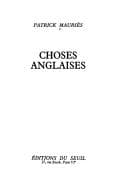 Tapa de Choses anglaises