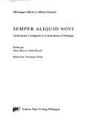 Tapa de Semper aliquid novi