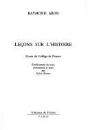 Tapa de Leçons sur l'histoire