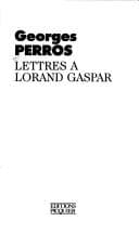 Tapa de Lettres à Lorand Gaspar