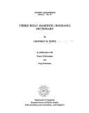 Tapa de Cheke Holo (Maringe/Hograno) dictionary