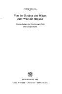 Tapa de Von der Struktur des Witzes zum Witz der Struktur