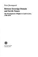 Tapa de Between sovereign domain and servile tenure