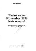 Tapa de Was hat uns der November 1918 heute zu sagen?