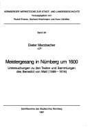 Tapa de Meistergesang in Nürnberg um 1600