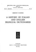 Tapa de A history of Italian and English bilingual dictionaries