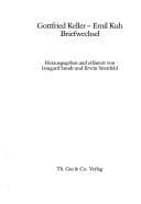 Tapa de Gottfried Keller--Emil Kuh Briefwechsel