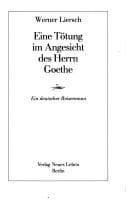 Tapa de Eine Tötung im Angesicht des Herrn Goethe