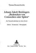 Tapa de Johann Jakob Breitingers "Bedencken von Comoedien oder Spilen"