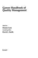 Tapa de Gower handbook of quality management