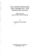 Tapa de Das Lehnsverzeichnis Graf Heinrichs I. von Regenstein 1212/1227