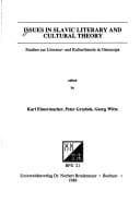 Tapa de Issues in Slavic literary and cultural theory = Studien zur Literatur- und Kulturtheorie in Osteuropa