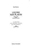 Tapa de Leçons sur Platon