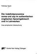 Tapa de Die Indefinitpronomina some und any im authentischen englischen Sprachgebrauch und in Lehrwerken