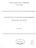 Tapa de An evaluation of the Beaufort Sea Environmental Assessment Panel review =