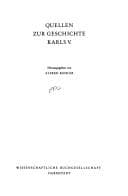 Tapa de Quellen zur Geschichte Karls V.