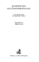 Tapa de Klassiker der Kulturantropologie: Von Montaigne bis Margaret Mead (German Edition)