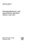 Tapa de Grammatiktheorie und sprachliches Handeln, "denn" und "da"