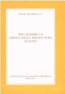 Tapa de Per leggere la Critica della ragion pura di Kant